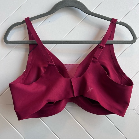 Knix Your Shadow Mesh Bra in Red Velvet. Size XL+ (38D/DD) - Picture 5 of 7